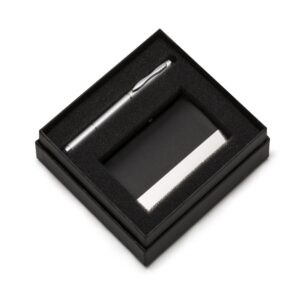 Kit executivo caneta 3 em 1 com porta cartão personalizado