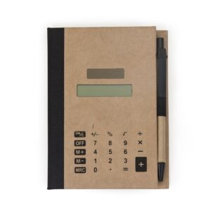 Bloco de anotações com calculadora solar personalizado