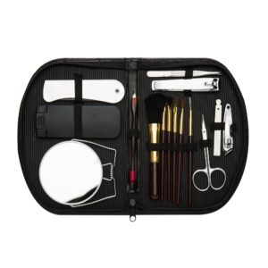Kit manicure 15 peças em couro sintético personalizado
