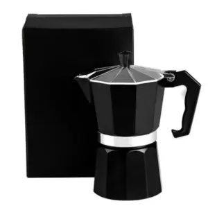 Cafeteira italiana em alumínio 250ml personalizada