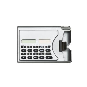 Calculadora com porta cartão personalizada