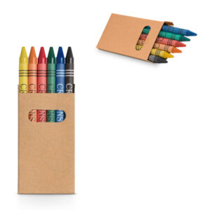 Kit giz de cera em caixa kraft personalizado
