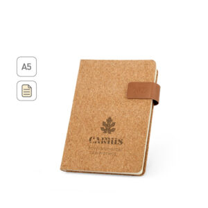 Agenda A5 em cortiça com fecho magnético personalizada