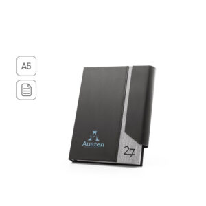 Agenda A5 em PU reciclado e rPET com fecho magnético personalizada