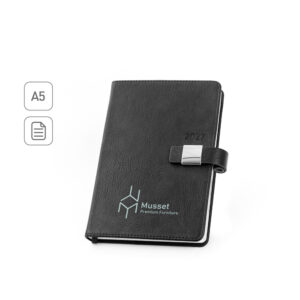 Agenda A5 em PU reciclado personalizada