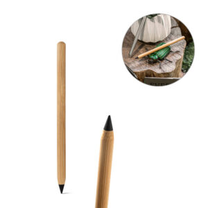Caneta sem tinta em bambu personalizada