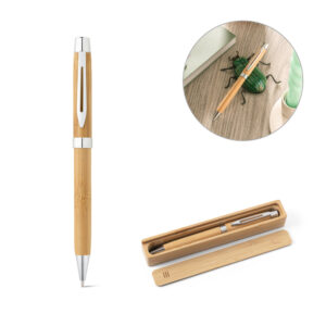 Caneta em bambu personalizada