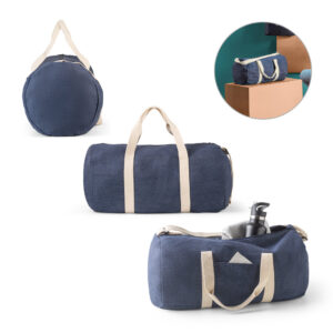 Sacola esportiva em denim reciclado 25 litros personalizada