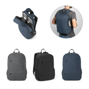 Mochila para notebook em poliéster reciclado 300D 18 litros personalizada