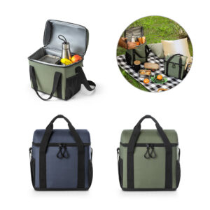 Bolsa térmica em poliéster reciclado 600D 11 litros personalizada