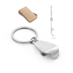 Chaveiro com abridor em metal personalizado