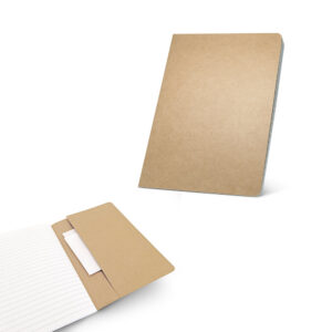 Caderno A5 em papel kraft reciclado personalizado