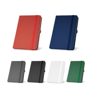 Caderno A5 de capa dura em couro sintético personalizado