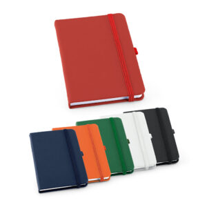 Caderno A6 de capa dura em couro sintético personalizado