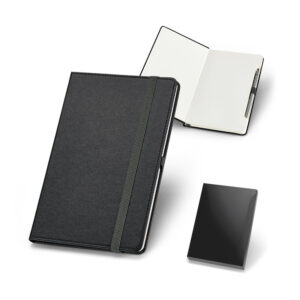 Caderno A5 de capa dura em couro sintético personalizado