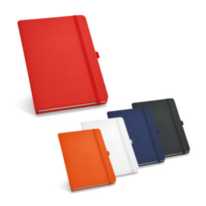 Caderno B6 de capa dura em couro sintético personalizado