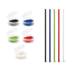 Canudo reutilizável em silicone personalizado