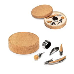 Kit vinho em bambu personalizado