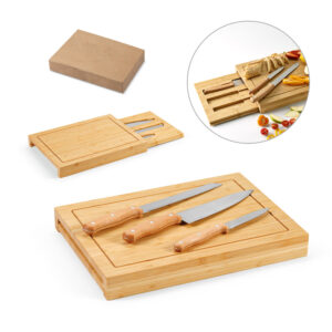Conjunto de tábuas em bambu personalizado