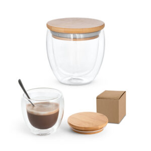 Copo térmico em vidro borossilicato 250ml personalizado