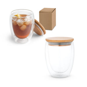 Copo térmico em vidro borossilicato 350ml personalizado