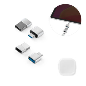 Kit adaptadores USB em alumínio personalizado