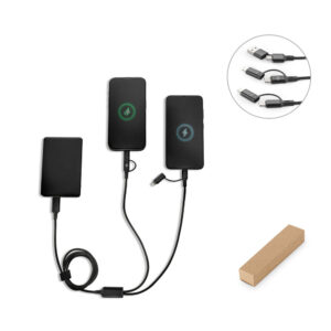 Cabo USB 6 em 1 em alumínio reciclado personalizado