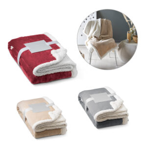 Manta polar com forro sherpa personalizada