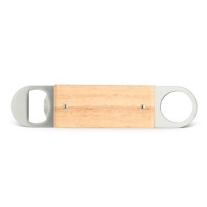Abridor de garrafa inox com cabo de madeira personalizado