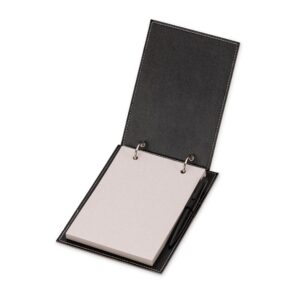 Bloco de anotações de mesa em couro sintético personalizado