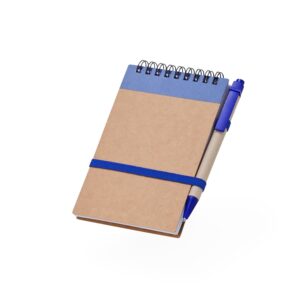 Bloco de anotações kraft com detalhe plástico personalizado