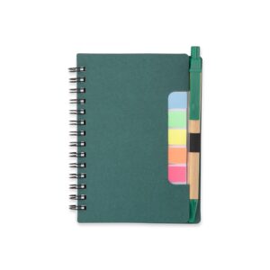 Bloco de anotações de papelão com caneta personalizado