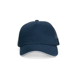 Boné de poliéster com tela e velcro personalizado