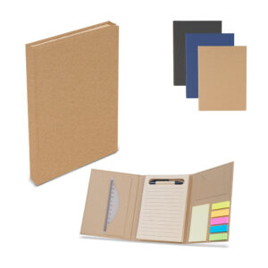 Kit caneta régua caderno e bloco personalizado