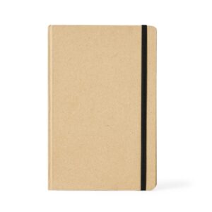 Caderneta A5 em kraft com elástico personalizada