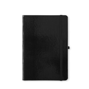 Caderneta A5 laminada com elástico personalizada