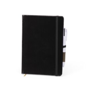 Caderneta A5 laminada com elástico personalizada