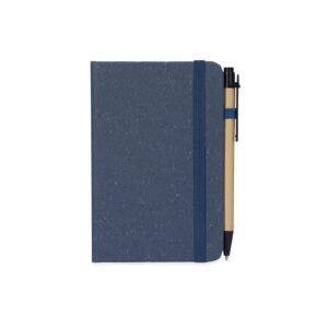 Caderneta de bolso 9x14cm ecológica com caneta personalizada