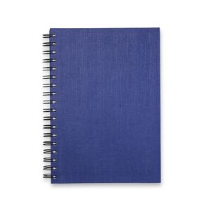 Caderno grande 24x18cm em linho com wire-o personalizado
