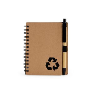 Caderno de bolso 13x11cm ecológico com caneta personalizado