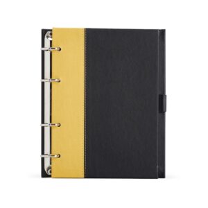 Caderno fichário 22x18cm em couro sintético personalizado