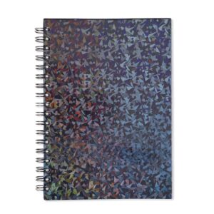 Caderno grande 25x19cm holográfico com pauta personalizado