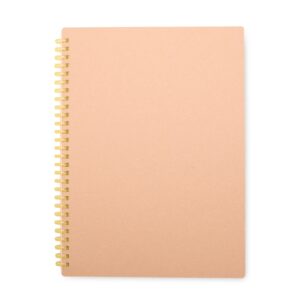 Caderno grande 26x19xm em kraft com espiral personalizado