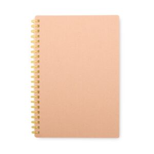 Caderno A5 em kraft com espiral personalizado