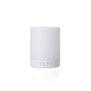 Caixa de som com luminária LED personalizada