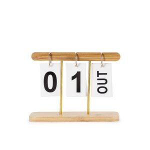 Calendário permanente em bambu personalizado