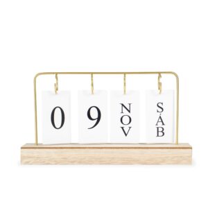 Calendário permanente em MDF com moldura de ferro personalizado