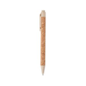 Caneta de cortiça com palha de trigo personalizada