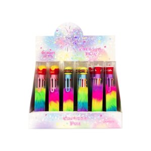 Caneta plástica multicolor personalizada