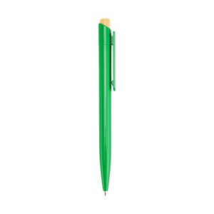 Caneta plástica com acionamento em bambu personalizada